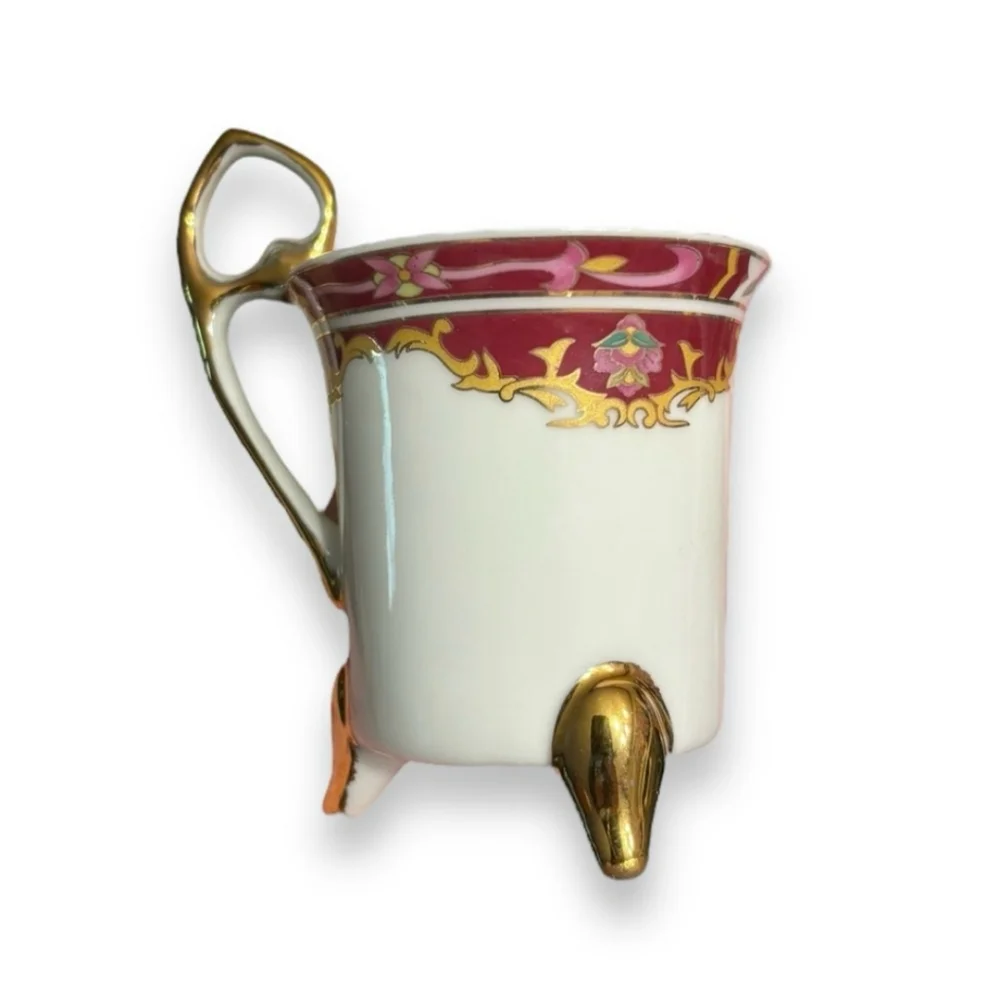 TIGER YEDI INC Porcelain Japan Gold Leaf Teacup with Saucer